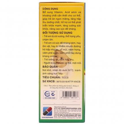 Ống uống Sanfodulin tăng cường miễn dịch khỏe trẻ ăn ngon 5
