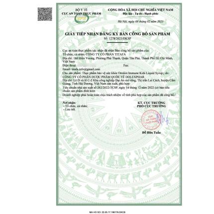 Oredon Immune Kids CTCP Dược Phẩm Sunuri