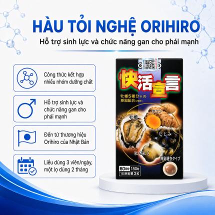 Orihiro Hàu Tỏi Nghệ - Tăng cường sinh lý, hỗ trợ chức năng gan
