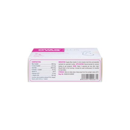 OVAQ Plus - Bổ sung dinh dưỡng trước mang thai hộp 30 viên