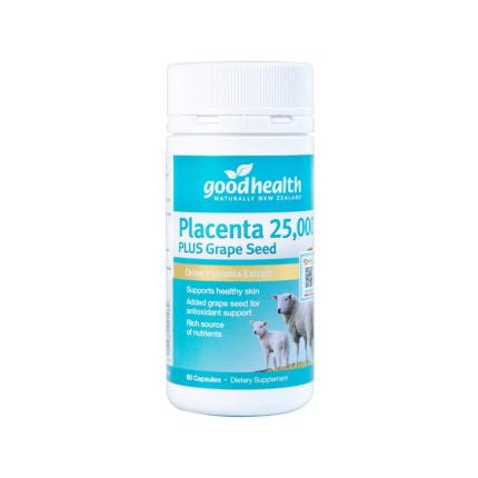 Viên uống Placenta 25,000 Plus Grape Seed hỗ trợ chống oxy hóa, làm đẹp da