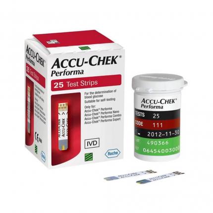 1 hộp 25 que thử accu check performa