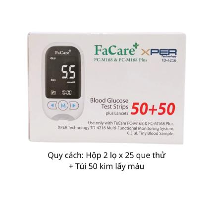 Que Thử đường Huyết FaCare FC M168 (hộp 50 Que)