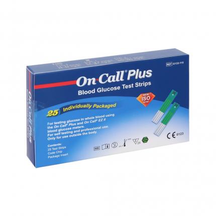Que thử đường huyết On Call Plus (Hộp 25 que)