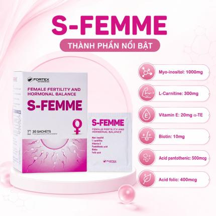 S-Femme (Hộp 30 gói) - Hỗ trợ bổ trứng cho nữ giới
