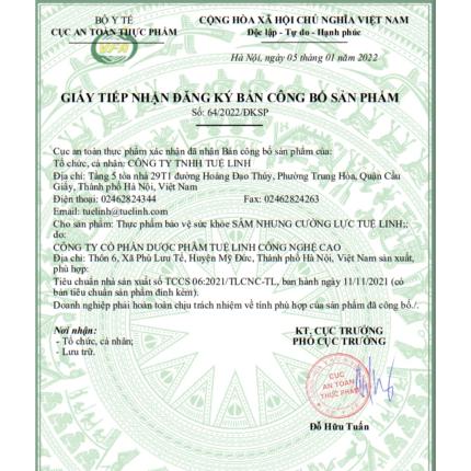 Giấy đăng ký công bố sản phẩm