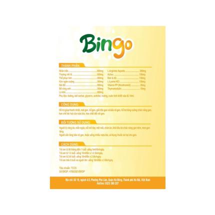 Siro Bingo - Thanh nhiệt, mát gan