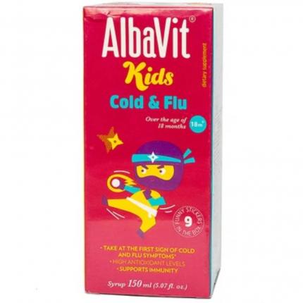 Siro Giảm Ho, Cảm Cúm Albavit Kids Cold & Flu