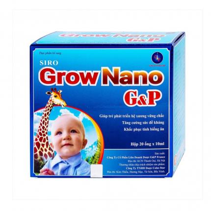 Siro Grow Nano G&P Giúp Trẻ Phát Triển Hệ Xương, Tăng Đề Kháng