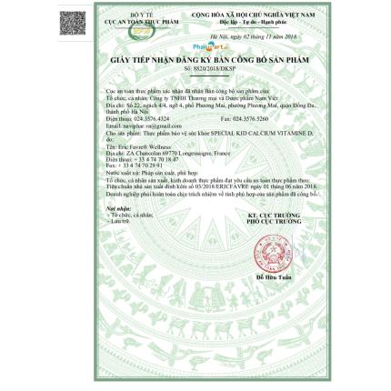 Special Kid Calcium Vitamine D NAM VIỆT