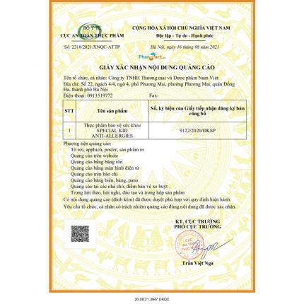 Special Kid Anti Allergies NAM VIỆT (2)