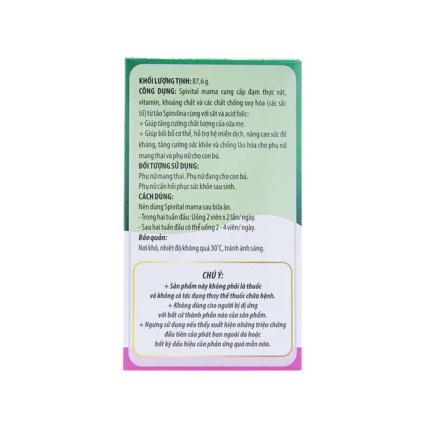 Viên tảo Spivital mama DHG