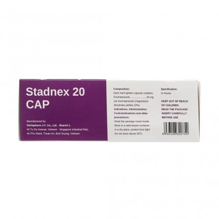 Stadnex 20 Cap - Điều trị trào ngược dạ dày, thực quản