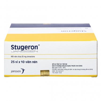 Stugeron Janssen 25mg mặt góc