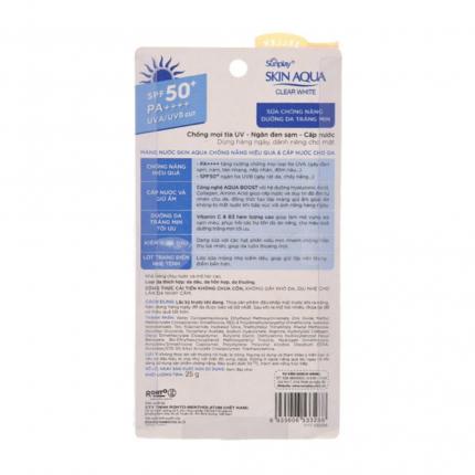 Thành phần của Sunplay Skin Aqua Clear White 25g