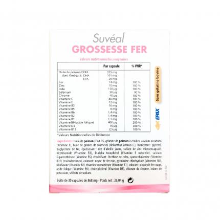 Suveal Grossesse Fer - Bổ sung 18 loại vitamin và khoáng chất cho bà bầu