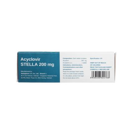 Thuốc Acyclovir 200mg Stella