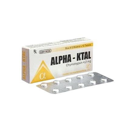 Thuốc Alpha-Ktal 4200 IU - Chống viêm, ngừa nhiễm trùng hộp 20 viên
