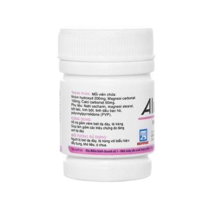 Thuốc Alumina 200mg Nadyphar - Giảm viêm loét dạ dày tá tràng