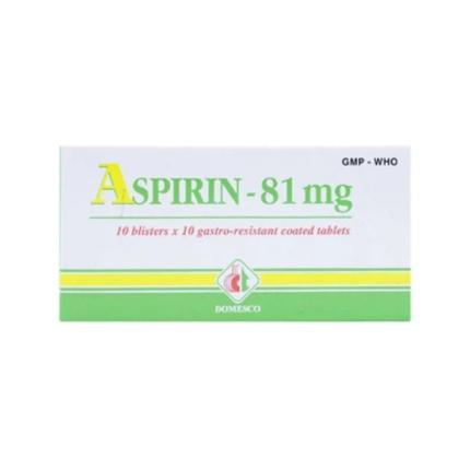 Thuốc Aspirin Domesco (81mg) Phòng Ngừa Nhồi Máu Cơ Tim, đột Quỵ (2)