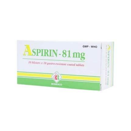Thuốc Aspirin Domesco (81mg) Phòng Ngừa Nhồi Máu Cơ Tim, đột Quỵ (5)