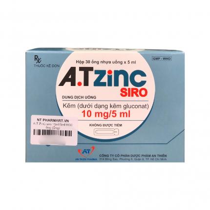 A T ZinC Siro 10ml 5ml H30 ống (3)