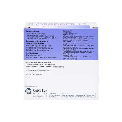 Thuốc Atasart-H (16mg/12.5mg)