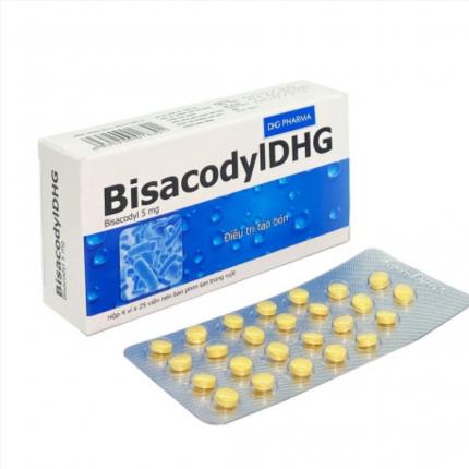 Thuốc Bisacodyl DHG Hộp 4 vỉ x 25 viên
