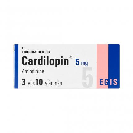Mặt trước thuốc Cardilopin 5Mg điều trị cao huyết áp, đau thắt ngực
