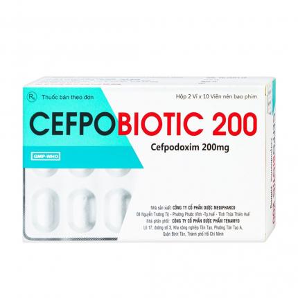 Thuốc Cefpobiotic 200mg Điều trị viêm họng, viêm amidan