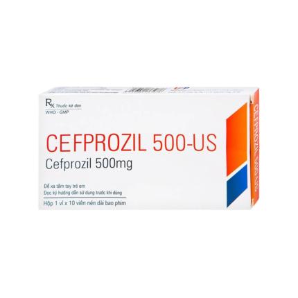 Thuốc Cefprozil 500-US - Điều trị nhiễm khuẩn hộp 10 viên