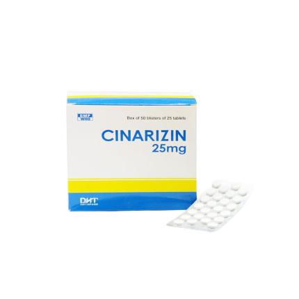 Thuốc Cinarizin 25mg DHT - Trị rối loạn tiền đình, ngừa say tàu xe