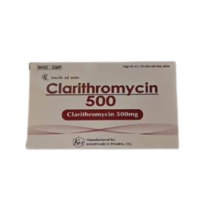 Thuốc Clarithromycin Khapharco 500mg