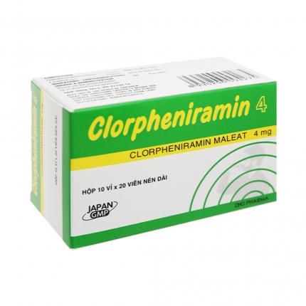 Clorpheniramin 4 điều trị loét dạ dày, thực quản