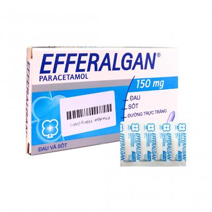 Thuốc đặt Efferalgan (150mg) - Điều trị giảm đau, hạ sốt hộp 10 viên