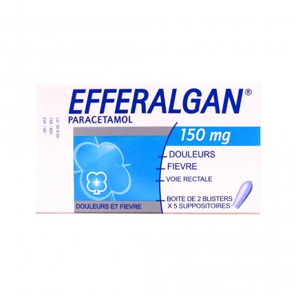 Thuốc đặt Efferalgan (150mg) - Điều trị giảm đau, hạ sốt hộp 10 viên