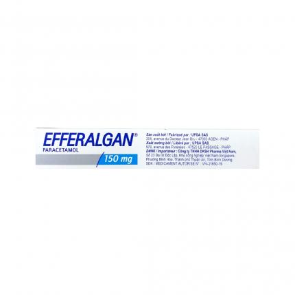 Thuốc đặt Efferalgan (150mg) - Điều trị giảm đau, hạ sốt hộp 10 viên