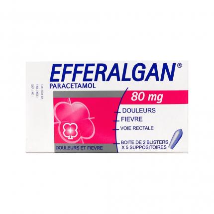 Thuốc đặt Efferalgan (80mg) - Điều trị giảm đau, hạ sốt hộp 10 viên