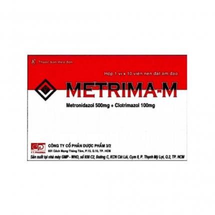 Thuốc đặt Metrima-M (500/100mg) - Điều trị viêm âm đạo