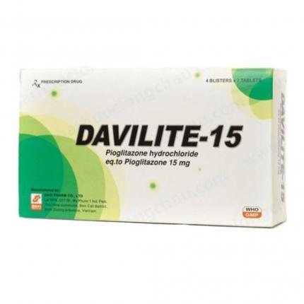 Thuốc Davilite 15mg Điều Trị Tiểu Đường
