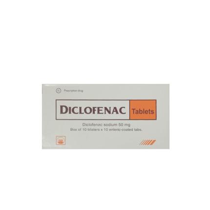 Thuốc Diclofenac Pymepharco 50mg (Hộp 10 vỉ x 10 viên) - Giảm đau trong viêm khớp