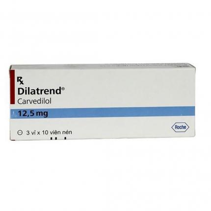 Thuốc Dilatrend 12,5Mg Trị Tăng Huyết Áp, Bệnh Mạch Vành