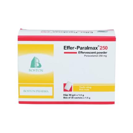 Thuốc Effer Paralmax 250 Điều Trị Cơn đau, Sốt Nhẹ Và Vừa ở Trẻ