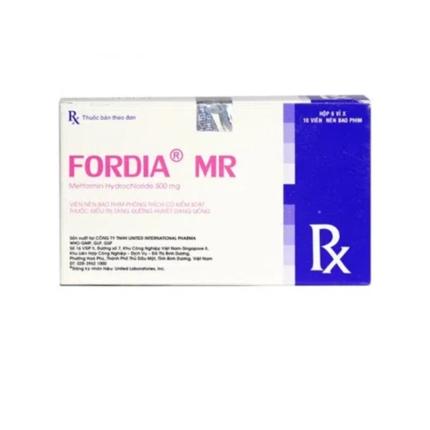 Thuốc Fordia MR 500mg - Điều trị đái tháo đườn type 2