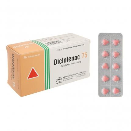 Thuốc giảm đau, kháng viêm Diclofenac 75mg Ấn Độ