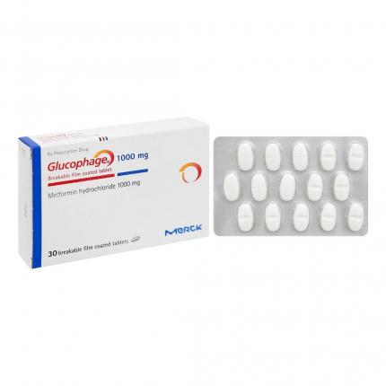 Thuốc Glucophage 1000mg Điều trị đái tháo đường tuýp II