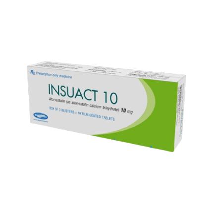 Thuốc Insuact 10 Giảm Nồng độ Cholesterol Toàn Phần