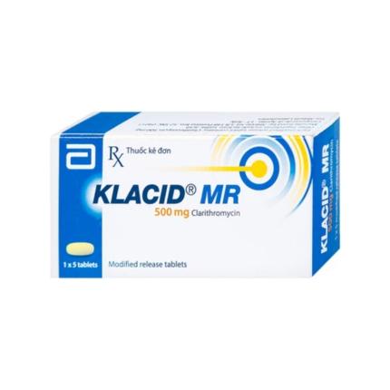 Thuốc Klacid MR 500mg - Điều trị nhiễm trùng đường hô hấp