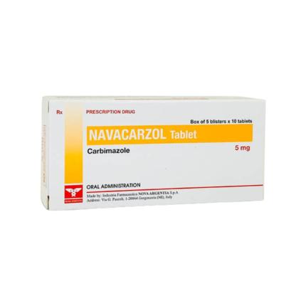 Thuốc Navacarzol 5mg Điều Trị Rối Loạn Tuyến Giáp đi Kèm Cường Giáp