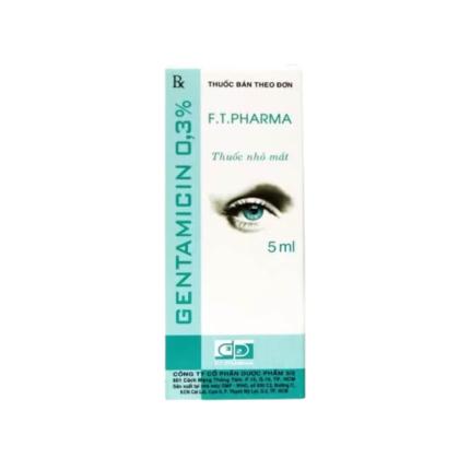 Thuốc nhỏ mắt Gentamicin 0,3% FTPharma - Điều trị viêm giác mạc